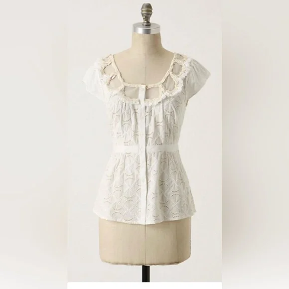 Anthropologie Floreat Trellis blouse sz 4 - Picture 1 of 12